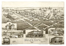 Vintage Map of Wolfe City, Texas 1891