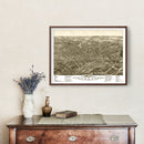 Vintage Map of Akron, Ohio 1882