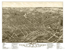 Vintage Map of Akron, Ohio 1882