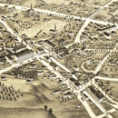 Vintage Map of Akron, Ohio 1882