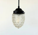 Antique Style "Torpedo" Tinted Teardrop Hobnail Pendant