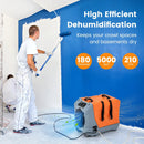 180 Pints/Day Commercial Dehumidifier with Pump and Drain Hose-Orange by DirectDeals