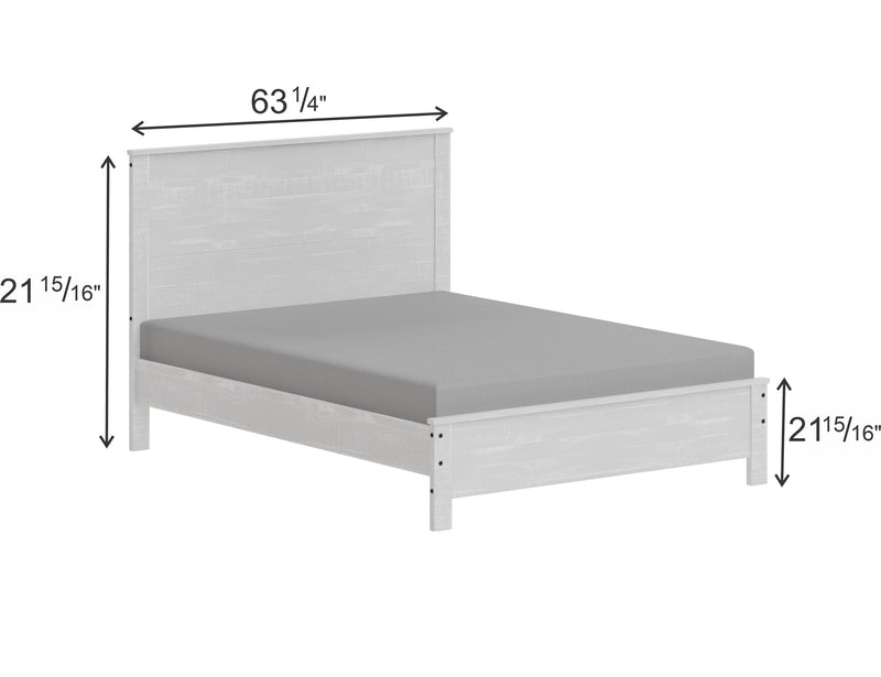 Albany Solid Wood Twin Bed Frame with Headboard, Heavy Duty Modern Rustic Twin Size Bed Frames, Box Spring Needed