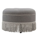 Yolanda - Round Upholstered Accent Ottoman by HouseOfZazla