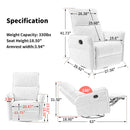 360° Modern Small Rocking Swivel Recliner Chair With Side Pocket by HouseOfZazla