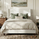 52.7" Tall Upholstered Wingback Queen Platform Bed Frame by HouseOfZazla