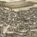 Vintage Map of Bellevue, Ohio 1880