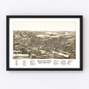 Vintage Map of Bellevue, Ohio 1880