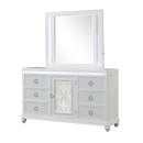 Abigale - Mirror For Dresser Top Made With LED (Includes Only Mirror) - White by HouseOfZazla