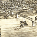 Vintage Map of Bellaire, Ohio 1882