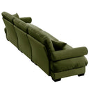 Modern Sofa With Bolstered Armrests And Pillows by HouseOfZazla