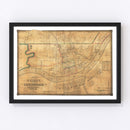 Vintage Map of Cincinnati, Ohio 1838