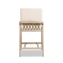 Arizona - Solid Ash Upholstered Counter Stool With Rope Detail - Creme De La Creme White by HouseOfZazla