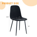 Modern Medieval Style Cushioned Side Chairs Set With Metal Legs For Kitchens by Unique Piece Furniture