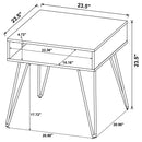 Square End Table - Brown