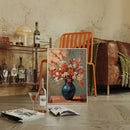 Cherry Blossom Oil Painting – Impressionist Floral Vase Wall Art