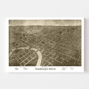 Vintage Map of Columbus, Ohio 1872