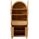 K&K 71' Tall Arched Kitchen Pantry Cabinet with Adjustable Shelves