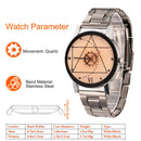 Couples Quartz Watch Men Women Stainless Steel Wrist Watch Ultra-Thin Cutting Craft Luxury Fashion