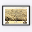 Vintage Map of Elyria, Ohio 1868