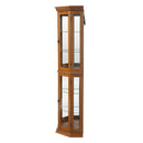 Corner Curio Cabinet With Lights, Adjustable Tempered Glass Shelves, Mirrored Back, Display Cabinet (E26 Light Bulb Not Included) by HouseOfZazla