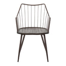 Winston - Farmhouse Style / Dining Chair - Brown / Dark Walnut