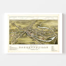 Vintage Map of Garrettsville, Ohio 1883