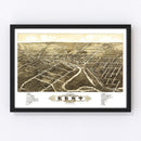Vintage Map of Kent, Ohio 1882