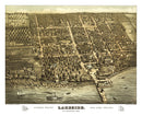 Vintage Map of Sandusky, Ohio 1884