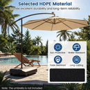 165 LBS Cantilever Umbrella Base with Wheels and Cross Base by LJGDeals