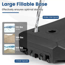 165 LBS Cantilever Umbrella Base with Wheels and Cross Base by LJGDeals