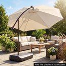 165 LBS Cantilever Umbrella Base with Wheels and Cross Base by LJGDeals