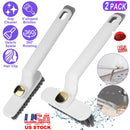 2 Pack Multi-Function Rotating Crevice Cleaning Brush Stiff Bristle Brush Gap Cleaner with 2-In-1 Clip and Spade for Tight Spaces Bathroom Kitchen