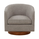 Miramar - Swivel Barrel Chair With Wooden Base by HouseOfZazla