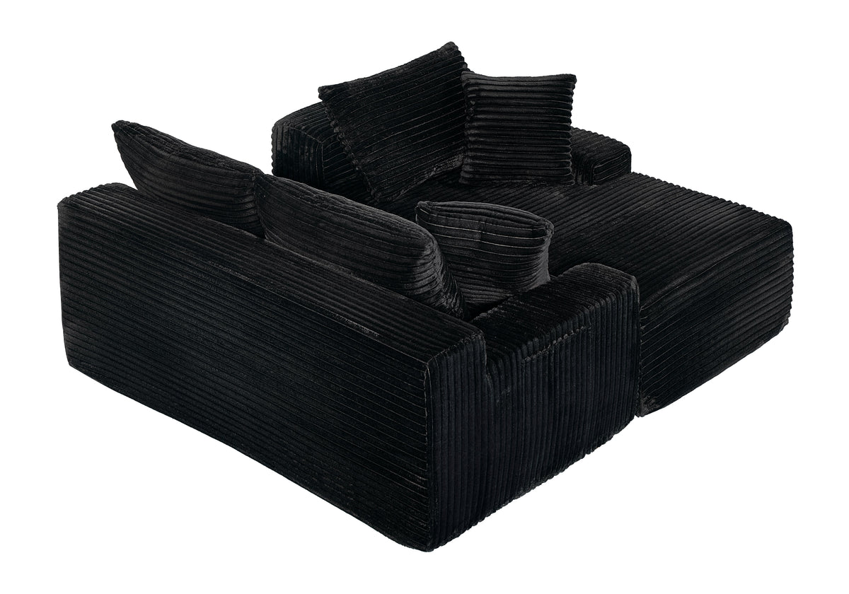 94.06 Inch Right Chaise L Shaped Boneless Cloud Sectional Sofa, photo 7 of 9