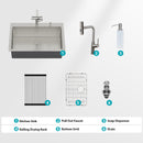 Drop-In Kitchen Sink With Pull-Out Faucet And Soap Dispenser by HouseOfZazla