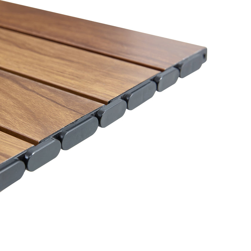 3-piece Folding Outdoor Table and two chairs,Lightweight Aluminum Roll-up Square for indoor, Outdoor Camping, Picnics, Beach,Backyard, BBQ, Party, Patio, Brown/Beige