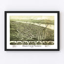 Vintage Map of Martin's Ferry, Ohio 1899