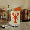 Watercolor Lobster in Coastal Red