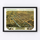 Vintage Map of Massillon, Ohio 1870
