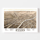 Vintage Map of Niles, Ohio 1882