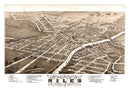 Vintage Map of Niles, Ohio 1882