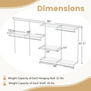 Closet System 4-8 FT Wall-Mounted Closet Shelves and Rod by LJGDeals