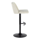 Toriano - Contemporary Adjustable Barstool Swivel With Rounded T Footrest (Set of 2) by HouseOfZazla