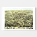 Vintage Map of Norwalk, Ohio 1870