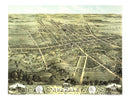 Vintage Map of Norwalk, Ohio 1870