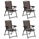 4 Pieces Folding Dining Chairs with Smooth Armrests and Sling Back by LJGDeals