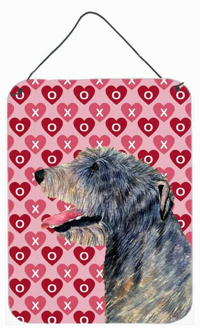 Irish Wolfhound Hearts Love and Valentine's Day Wall or Door Hanging Prints