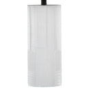 Petra 26" Contemporary Polyresin Table Lamp in Cream and Black - Set of 2