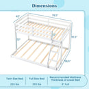 Twin Over Full Bunk Bed Low Floor Bunk Bed Frame